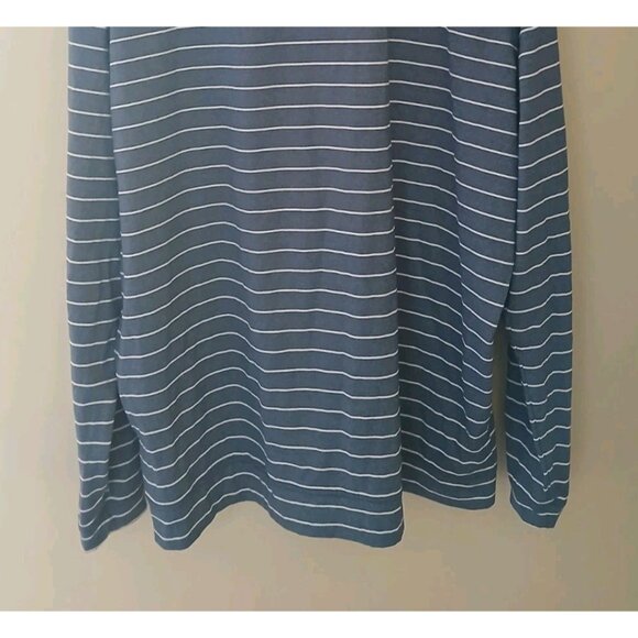 Rhoback 1/4 Zip Performance Top Size XL Blue Stripe Nylon USA Golf Preppy - Picture 8 of 8